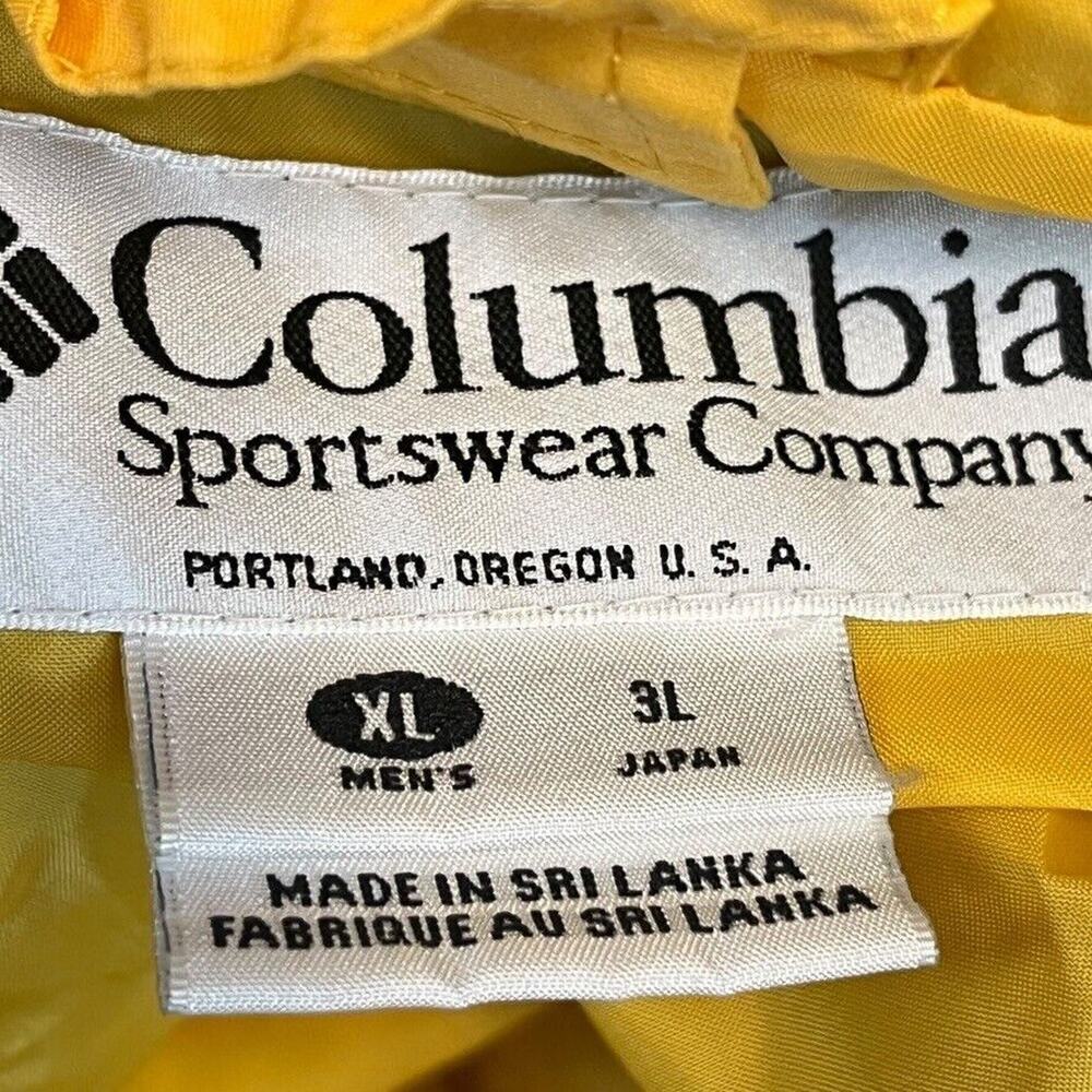 Columbia Mens Yellow Blue Bugaboo Full Zip Jacket Nylon Hiking Camping sz XL - Picture 11 of 12